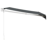 Retractable Awning Anthracite 3.5x2.5 m Fabric and Aluminium - Top-Down View