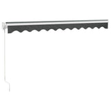 Retractable Awning Anthracite 3.5x2.5 m Fabric and Aluminium - Rear View