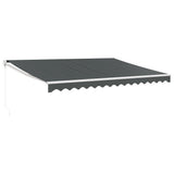 Retractable Awning Anthracite 4x3 m Fabric and Aluminium - Front View