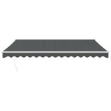 Retractable Awning Anthracite 4x3 m Fabric and Aluminium