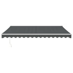 Retractable Awning Anthracite 4x3 m Fabric and Aluminium