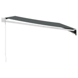 Retractable Awning Anthracite 4x3 m Fabric and Aluminium - Top-Down View