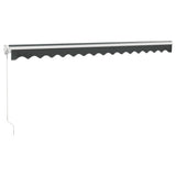 Retractable Awning Anthracite 4x3 m Fabric and Aluminium - Rear View