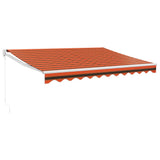 Retractable Awning Orange and Brown 3x2.5 m Fabric and Aluminium - Front View