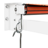Retractable Awning Orange and Brown 3x2.5 m Fabric and Aluminium