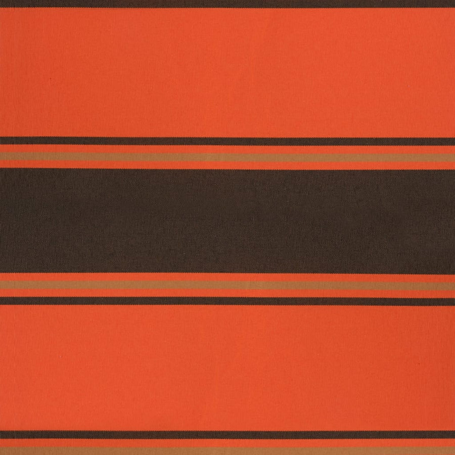 Retractable Awning Orange and Brown 3x2.5 m Fabric and Aluminium