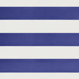 Retractable Awning Blue and White 3x2.5 m Fabric and Aluminium