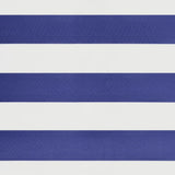 Retractable Awning Blue and White 3.5x2.5 m Fabric and Aluminium