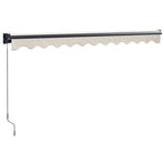 Retractable Awning Cream 3x2.5 m Fabric and Aluminium