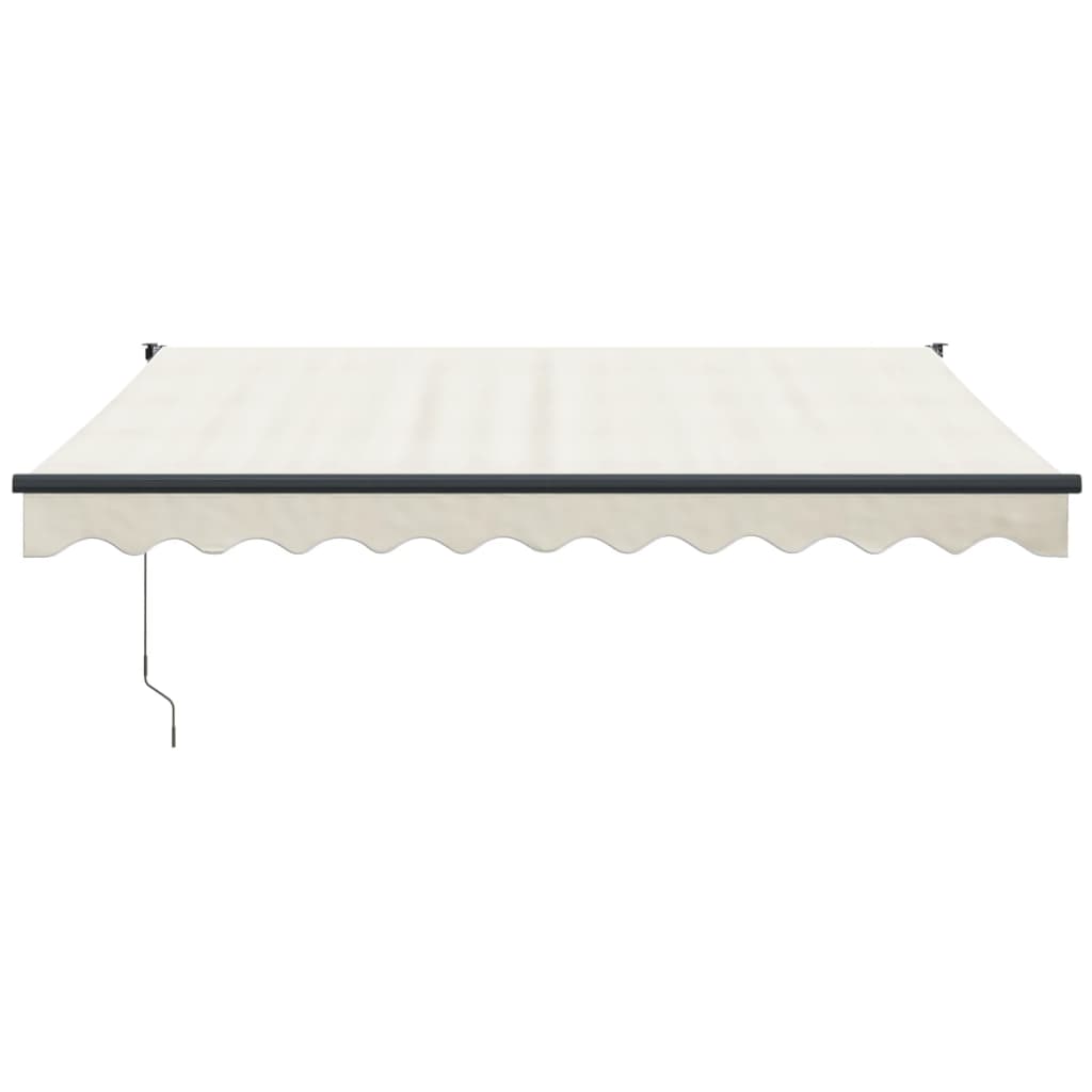 Retractable Awning Cream 3.5x2.5 m Fabric and Aluminium