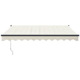Retractable Awning Cream 3.5x2.5 m Fabric and Aluminium - Side View