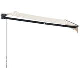 Retractable Awning Cream 3.5x2.5 m Fabric and Aluminium