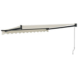 Retractable Awning Cream 3.5x2.5 m Fabric and Aluminium - 45-Degree Angle