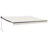 Retractable Awning Cream 4x3 m Fabric and Aluminium