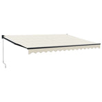 Retractable Awning Cream 4x3 m Fabric and Aluminium