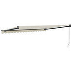 Retractable Awning Cream 4x3 m Fabric and Aluminium