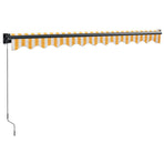 Retractable Awning Yellow and White 3x2.5m Fabric and Aluminium