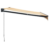 Retractable Awning Yellow and White 3,5x2,5 m Fabric and Aluminium