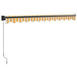 Retractable Awning Yellow and White 3,5x2,5 m Fabric and Aluminium - Rear View
