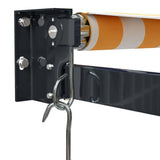 Retractable Awning Yellow and White 4x3 m Fabric and Aluminium