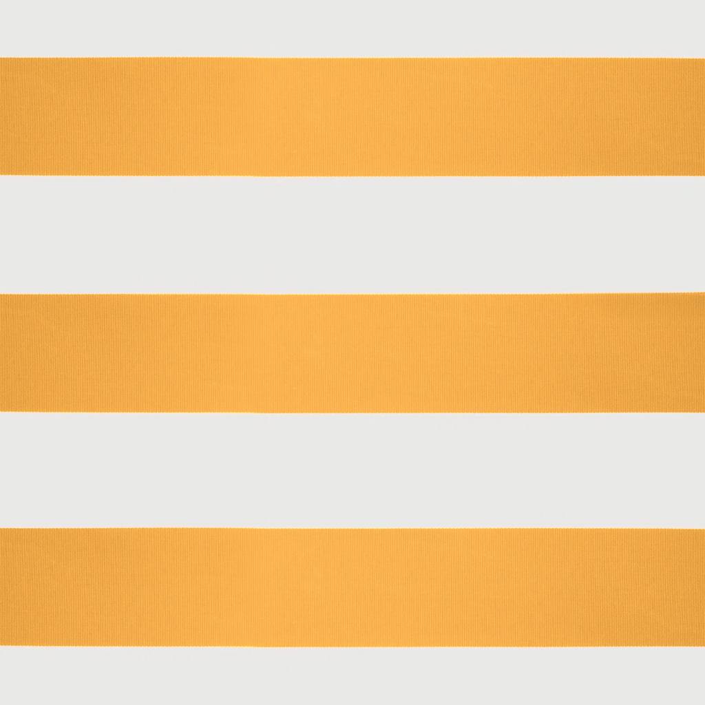 Retractable Awning Yellow and White 4x3 m Fabric and Aluminium