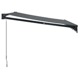 Retractable Awning Anthracite 3x2.5 m Fabric and Aluminium - Top-Down View