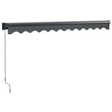 Retractable Awning Anthracite 3x2.5 m Fabric and Aluminium - Rear View