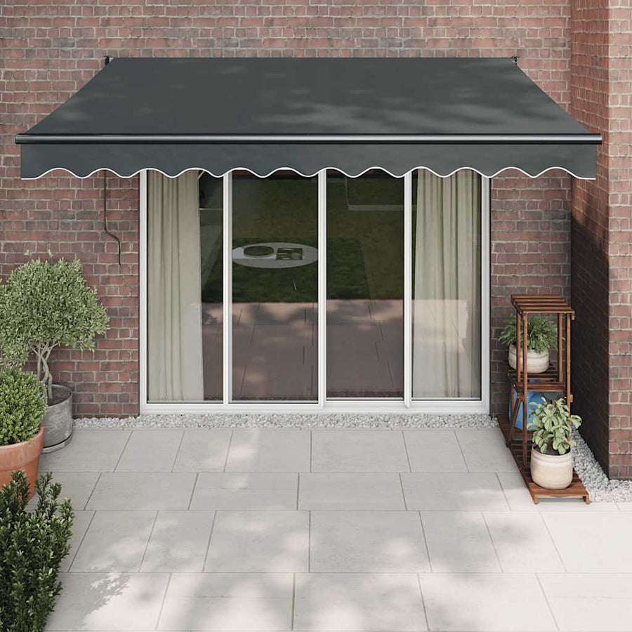 Manual Awning 3 x 2.5 m Anthracite 100% Polyester