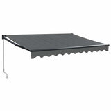 Retractable Awning Anthracite 3.5x2.5 m Fabric and Aluminium