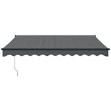 Retractable Awning Anthracite 3.5x2.5 m Fabric and Aluminium - Side View