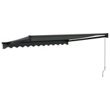 Retractable Awning Anthracite 3.5x2.5 m Fabric and Aluminium - 45-Degree Angle