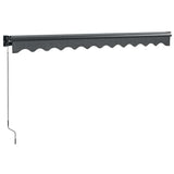 Retractable Awning Anthracite 3.5x2.5 m Fabric and Aluminium - Rear View