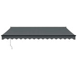 Retractable Awning Anthracite 4x3 m Fabric and Aluminium - Side View