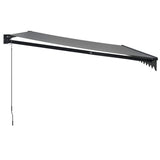 Retractable Awning Anthracite 4x3 m Fabric and Aluminium - Top-Down View