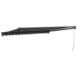Retractable Awning Anthracite 4x3 m Fabric and Aluminium - 45-Degree Angle