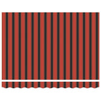 Retractable Awning Orange and Brown 3x2.5 m Fabric and Aluminium