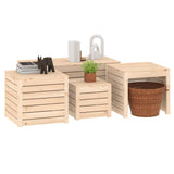 4 Piece Garden Box Set Solid Wood Pine - Top-Down View
