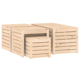 4 Piece Garden Box Set Solid Wood Pine - 45-Degree Angle