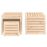 4 Piece Garden Box Set Solid Wood Pine - Rear View