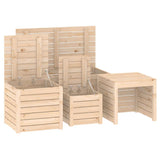 4 Piece Garden Box Set Solid Wood Pine - Low Angle