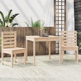 3 Piece Garden Bistro Set Solid Wood Pine - Side View