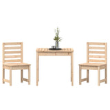 3 Piece Garden Bistro Set Solid Wood Pine