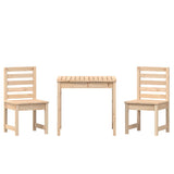 3 Piece Garden Bistro Set Solid Wood Pine