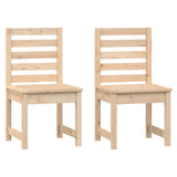 3 Piece Garden Bistro Set Solid Wood Pine - Rear View