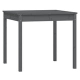 3 Piece Garden Bistro Set Grey Solid Wood Pine - Close-Up Angle