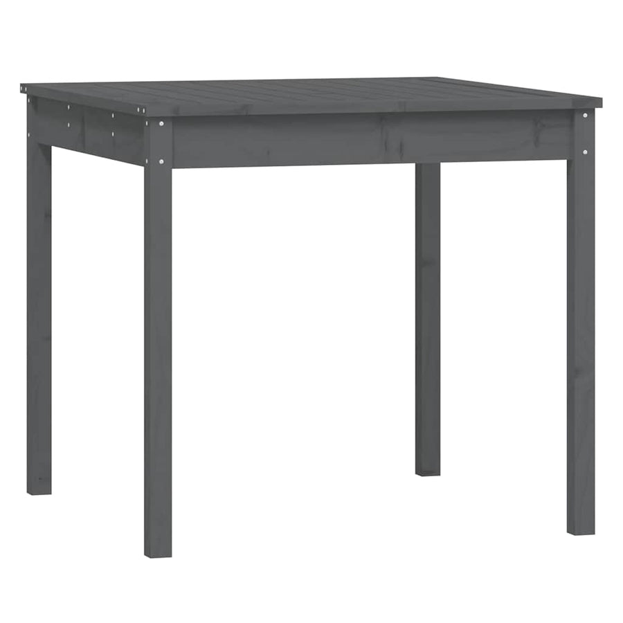 3 Piece Garden Bistro Set Grey Solid Wood Pine