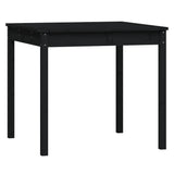 3 Piece Garden Bistro Set Black Solid Wood Pine - Close-Up Angle