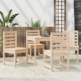 5 Piece Garden Dining Set Solid Wood Pine - Side View