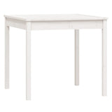 5 Piece Garden Dining Set White Solid Wood Pine - Close-Up Angle