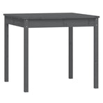 5 Piece Garden Dining Set Grey Solid Wood Pine